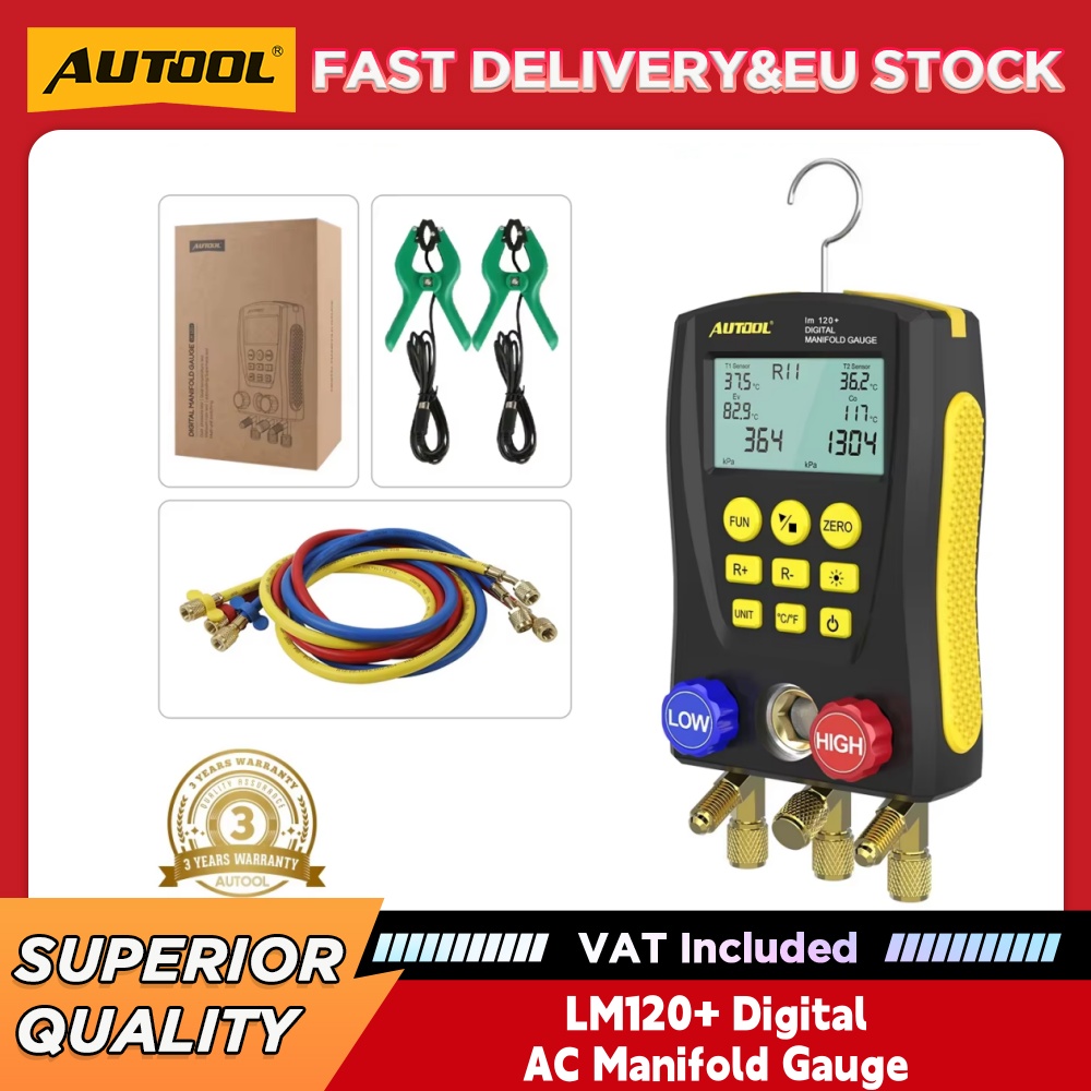 Air Conditioners - AUTOOL LM120+ Цифровой манометр для систем