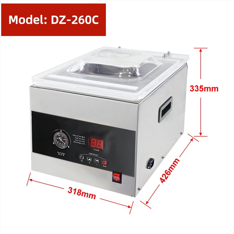 Food Vacuum Sealer Machine - Настольный камерный вакуумный упаковщик, коммерческая цифровая