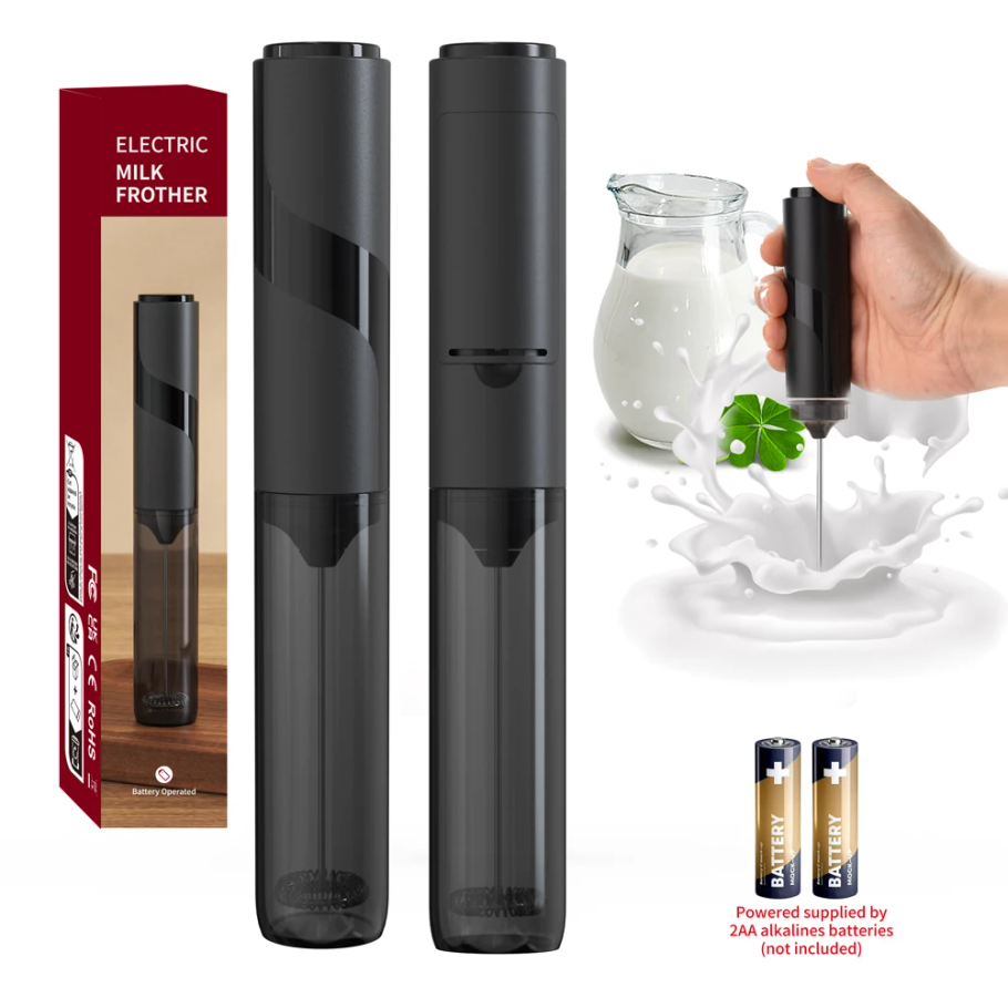 Electric Milk Frother Handheld - Электрический вспениватель молока из нержавеющей стали,