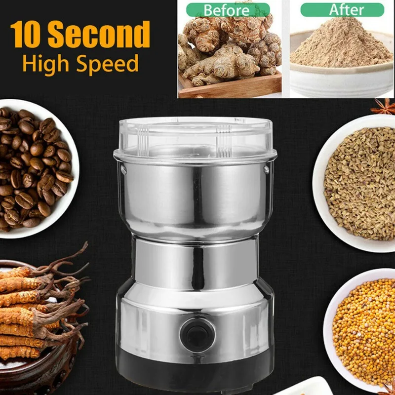 Coffee Bean Grinder Electric - Электрическая кофемолка 110-220В для дома, кухни,